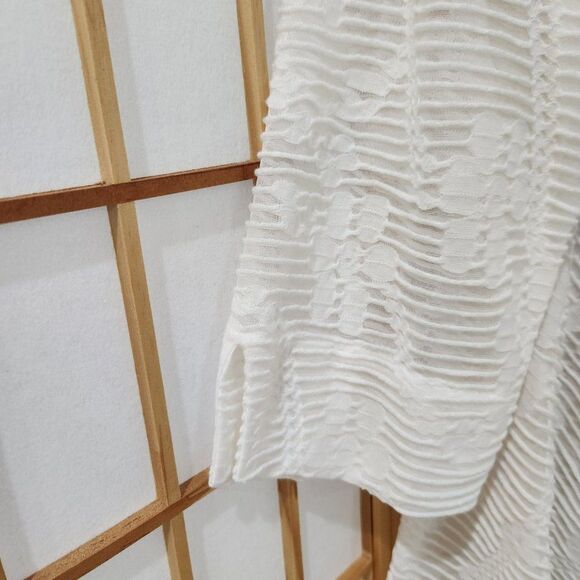 Moonlight Y&S Fashion Design Womens White Sheer Blouse Sz S - Picture 9 of 14